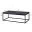 Table basse / centre en marbre noir 47 pouces pour salon, style industriel moderne rectangulaire, bois et métal, capacité de charge maximale de 220 lb (Marbre noir)