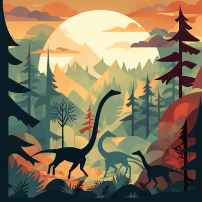 Dinosaur Orange Green Bedding
