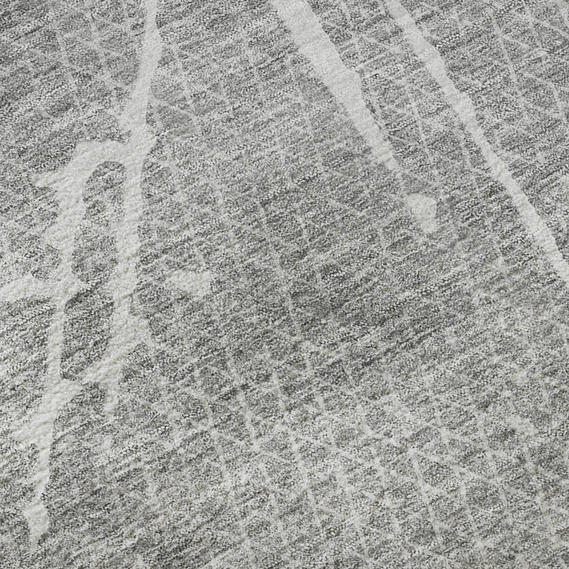 Premium Machine Washable Cerrito Gray Rug, Rectangle 3' x 5'