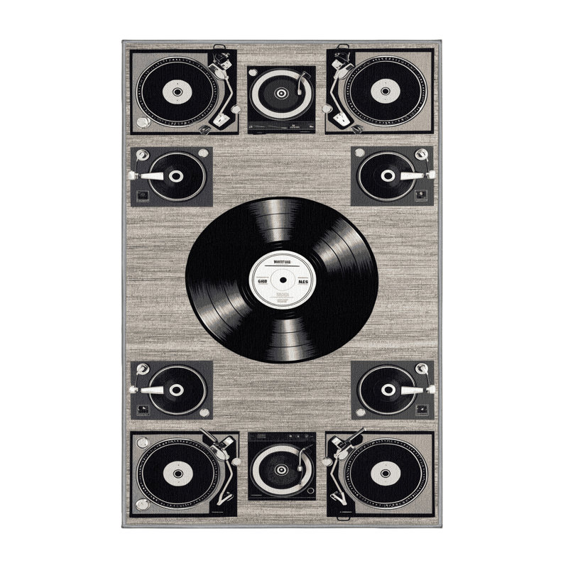  Tapis lavable avec disques vinyle, Tapis de couloir 2 pi x 4 pi
