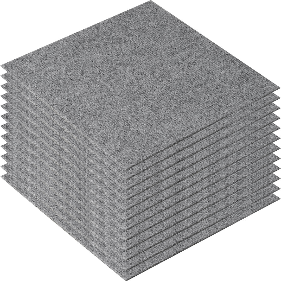 12'' W x 12'' L Level Cut And Loop Polyester Carpet Tile