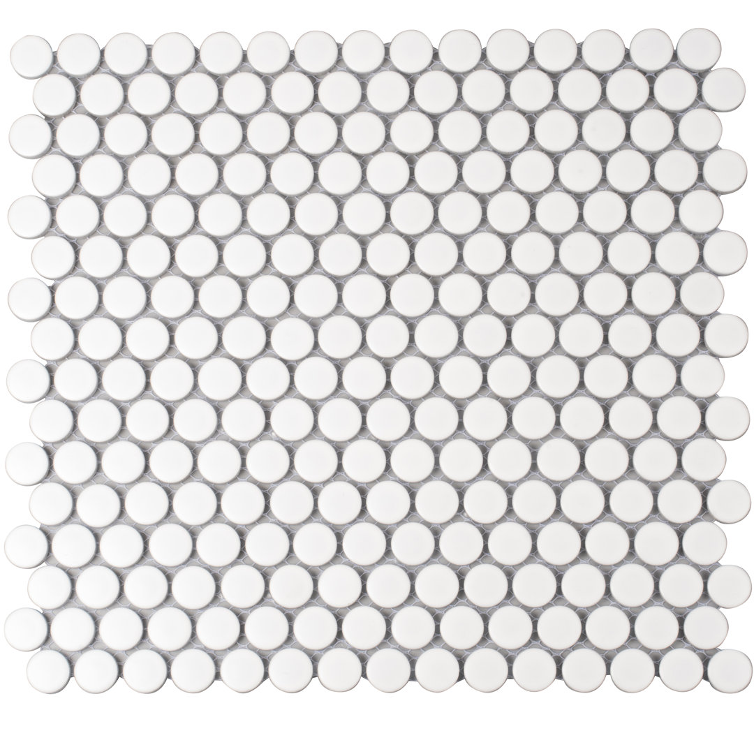 Cirkel 11.46'' W x 12.4'' L Porcelain Tile Mosaic Sheet Apollo Tile 