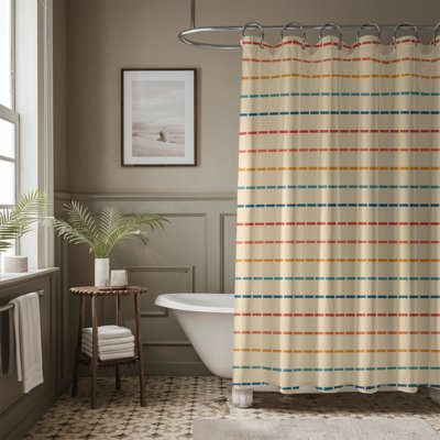 Rideau de douche standard 1 pièce Retro Color Harmony