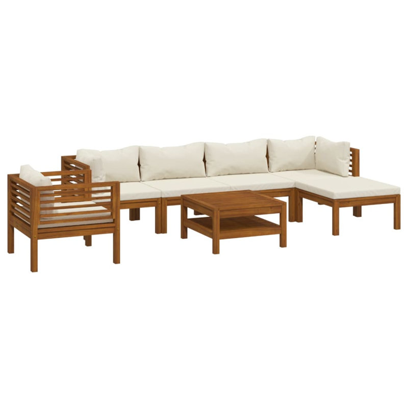 Suedell 7 Piece Lounge Sofa Seating Group, Cream