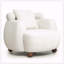 38 Inches Chenille Fabric Bucket Chair-1411037599