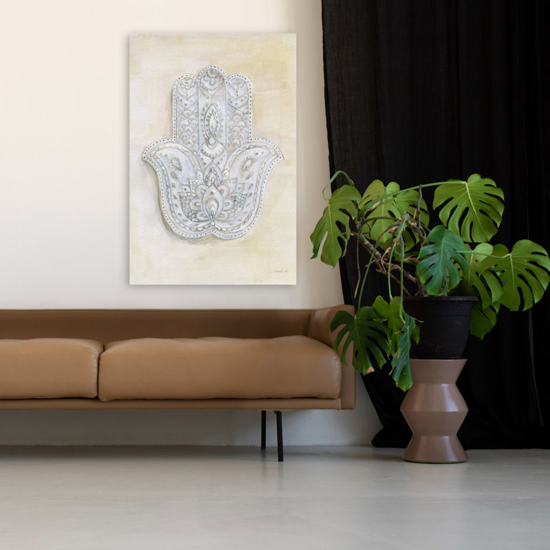 Amulette et esprit bohémien d'art Hamsa, H 48 po x l 32 po