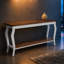 Console extra longue de 180 cm (70,9 po) à placer derrière un canapé, brune
