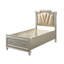 Lit plateforme double en cuir synthétique et champagne Morden Kaitlyn-1701101108