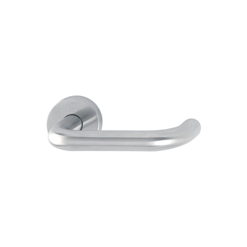 Amalthea Passage Right Hand Door Handle, Satin Stainless Steel