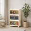 Armoire de rangement pliante à 3 niveaux de 19,69 po avec roulettes, organisateur pliable en plastique avec portes magnétiques