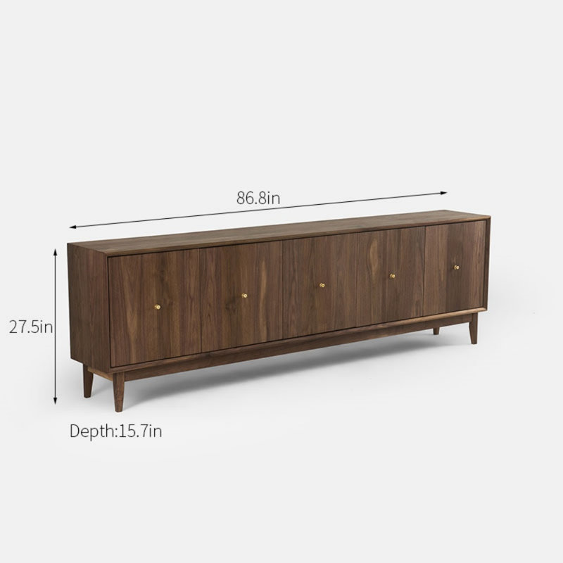 Armoire décorative en bois massif noyer noir