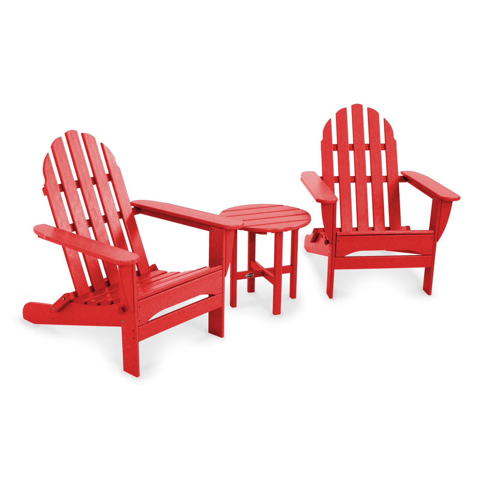 POLYWOOD® Vineyard 2-Person Patio Seating Group, Sunset Red