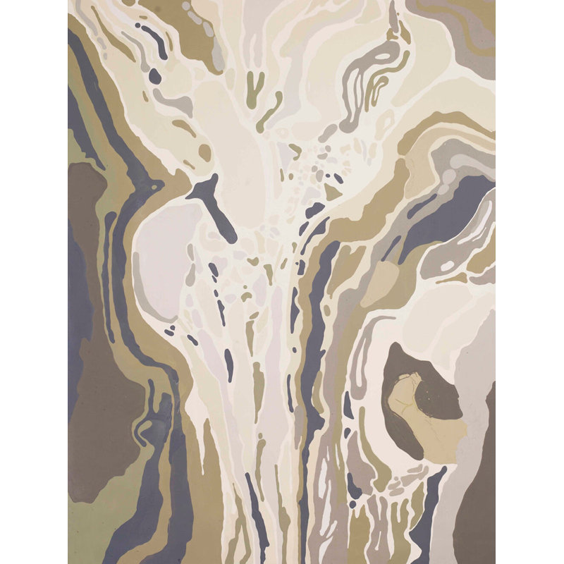 Déversement blanc - peinture sur toile tendue, H 48 po x l 24 po