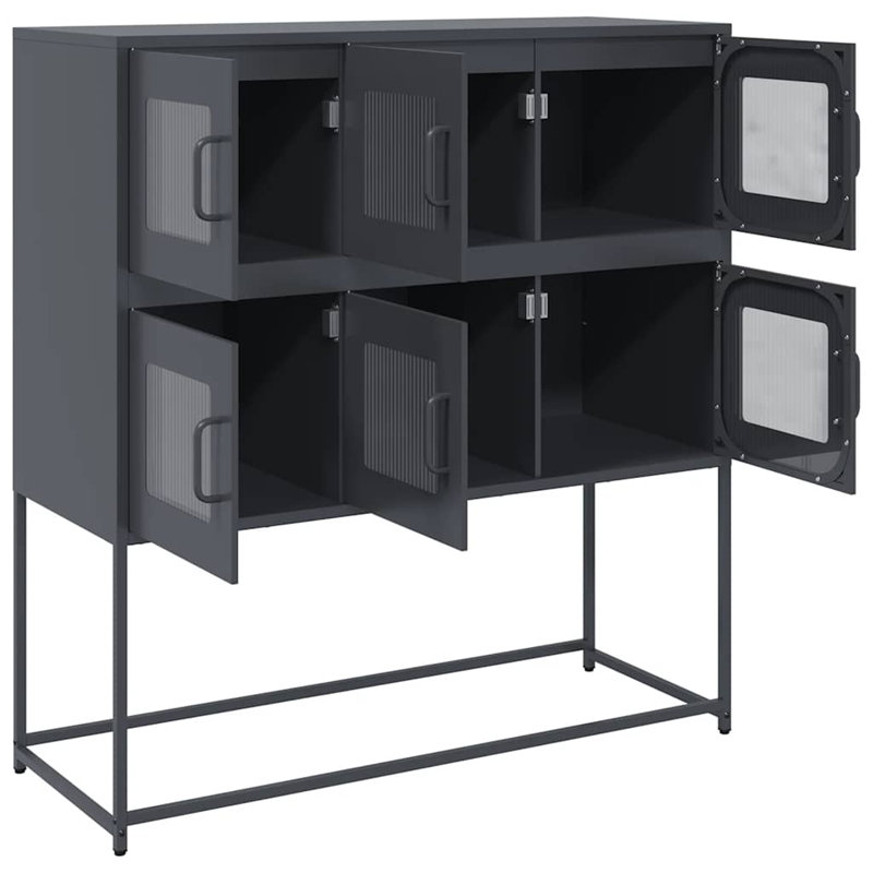 Sideboard 100.5X39x107 Cm Cold-Rolled Steel, Anthracite