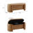 Oval Storage Ottoman Bench, Faux Leather Upholstered Entryway Bench, Mid-Century Modern Bedroom End of Bed Bench, Footrest for Living Room
