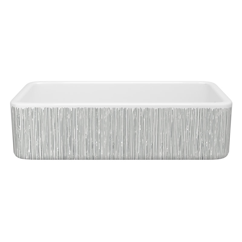 Lancaster™ 36" L x 18" W Apron Kitchen Sink, Lines Silver