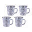 Set of 4 Solid Red Latte Mugs-1942597994