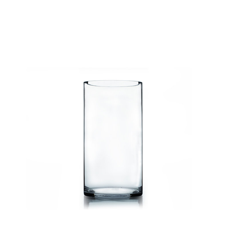 Vase en verre transparent Karissa, H 12 po x l 6 po x p 6 po
