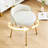 360° Swivel Vanity Chair with Low Back Accent Stool Makeup Chair for Bedroom Bathroom and Living Room-882993568