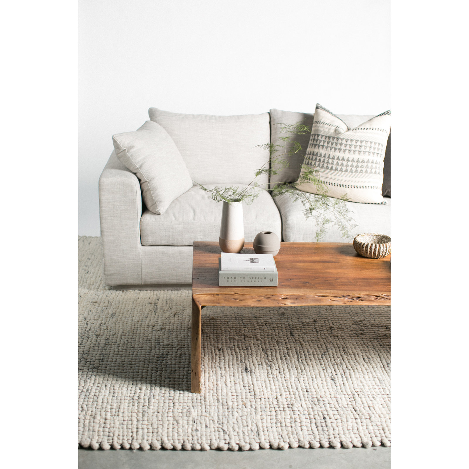Matthews 54" Acacia Coffee Table, Brown