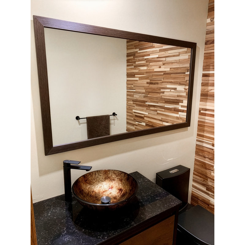 Miroir Meade, Espresso texturé, 32 po x 54 po