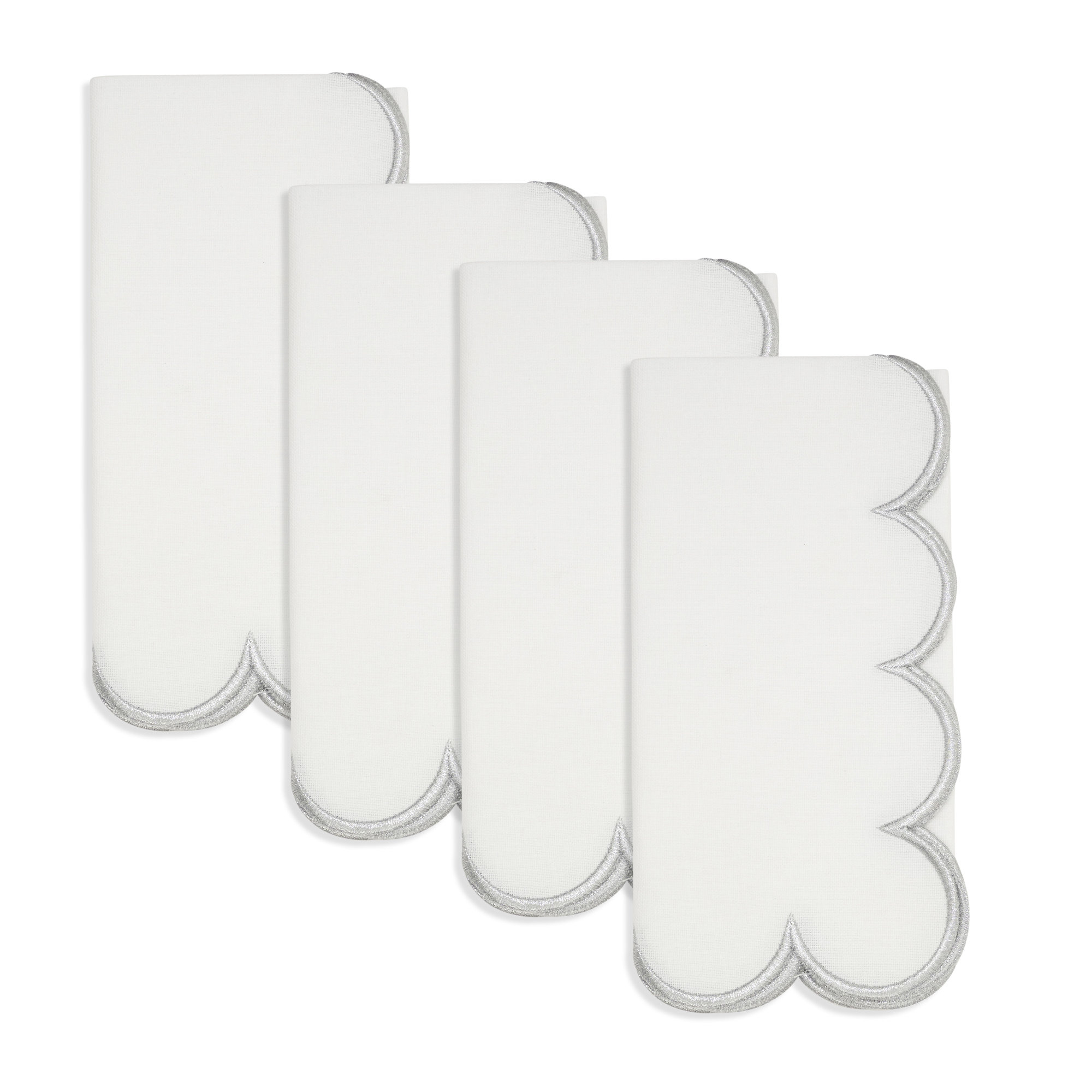 Paddock Rectangle Napkin, Silver