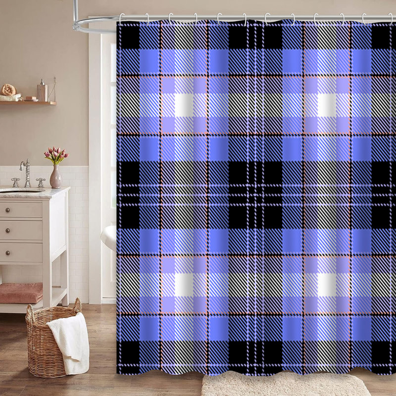 Rideau de douche Tartan, L 72 po x l 72 po