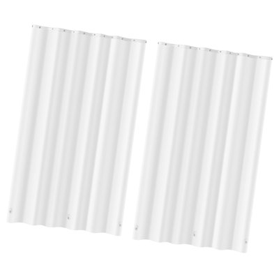 Shower Curtain Liner, 8G Heavy-Duty PEVA Shower Liner, 2-Pack Waterproof Plastic Liners With 3 Magnets And 12 Rust-Resistant Metal Grommet, For Bathroom Showers & Bath Tubs, 72 X 72 In (White)