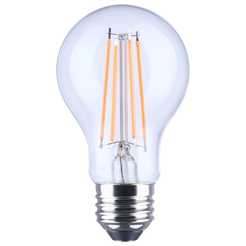 DEL A19 8 watts - filament droit - lumière orange - verre - 120 volts, Orange