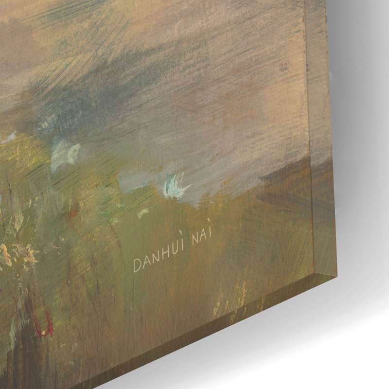 «Road To The Fields Neutral» par Danhui Nai, art mural en verre acrylique, H 12 po x l 16 po x P 0,13 po