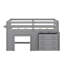 Lit mezzanine simple avec armoire et tablette-496998089
