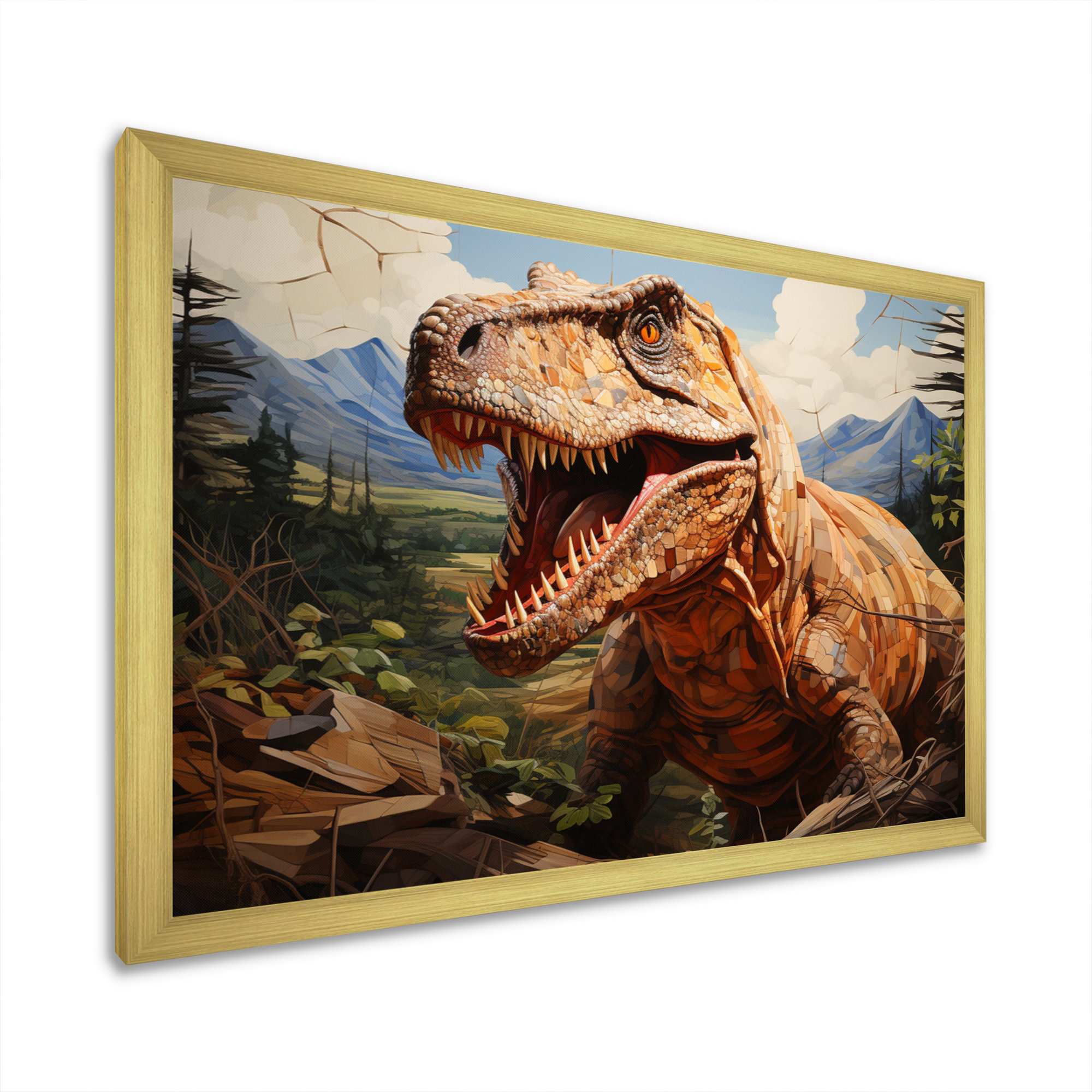 Trinx Dinosaur Prehistoric Legacy Pastoral II On Canvas Print | Wayfair