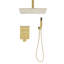 Ensemble de système de douche de plafond avec douchette à main et pomme de douche 10 po-129753955