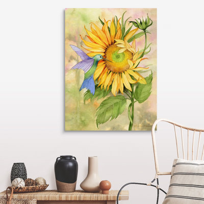 " Summer Fun Bird " by Kathleen Parr McKenna Watercolor and Acrylic Painting