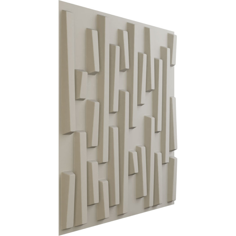 Staggered Brick EnduraWall Decorative 3D Wall Panel, White