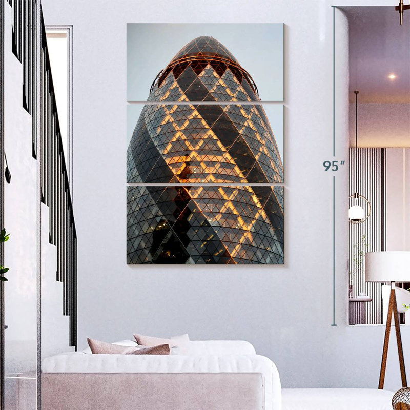 Lilie The Gherkin Skyscraper, 74" H x 48" W