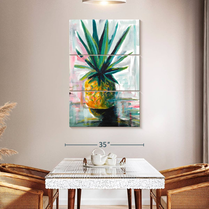 Yarlin Pineapple Colors, 50" H x 32" W