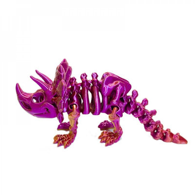 Figurine tricératops blanche imprimée en 3D