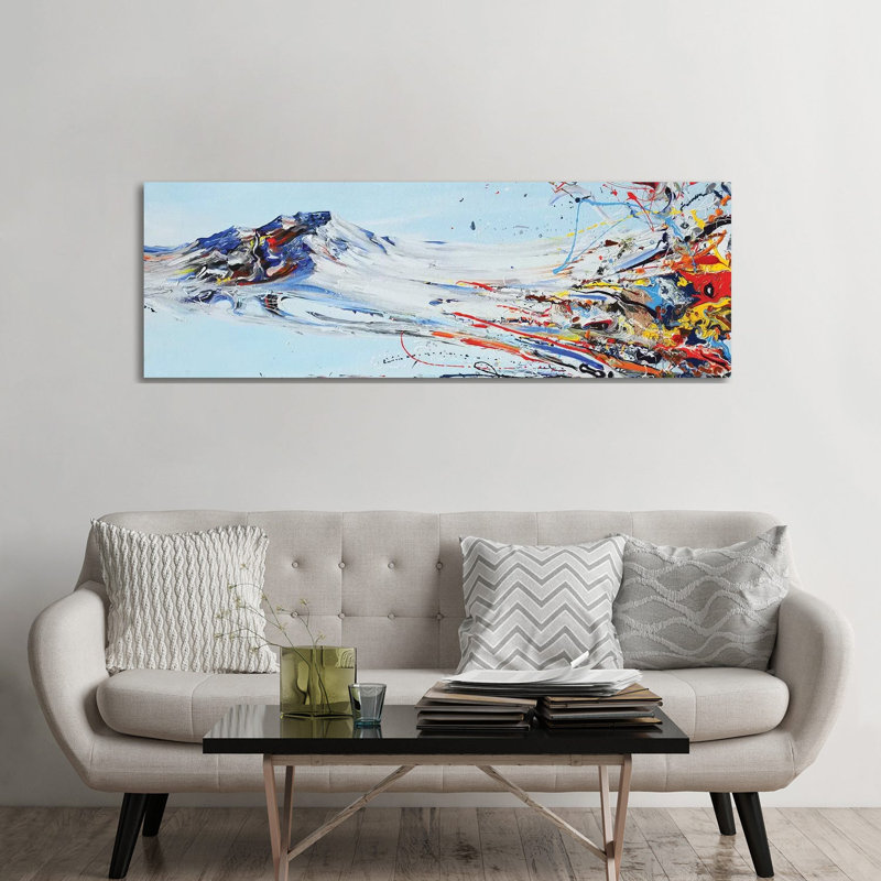 Love Mountain by Piero Manrique - Panoramic Painting on Canvas, Wrapped Canvas, 182.88 cm H x 60.96 cm W