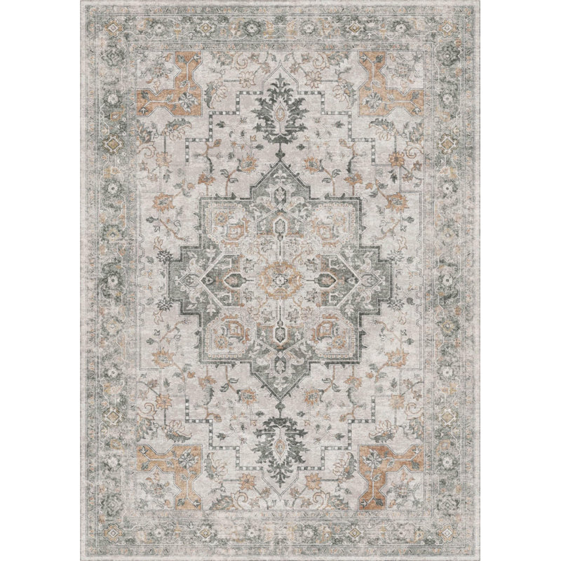 Oriental Performance Machine Washable Non Slip Indoor Area Rug, Rectangle 60 x 90cm