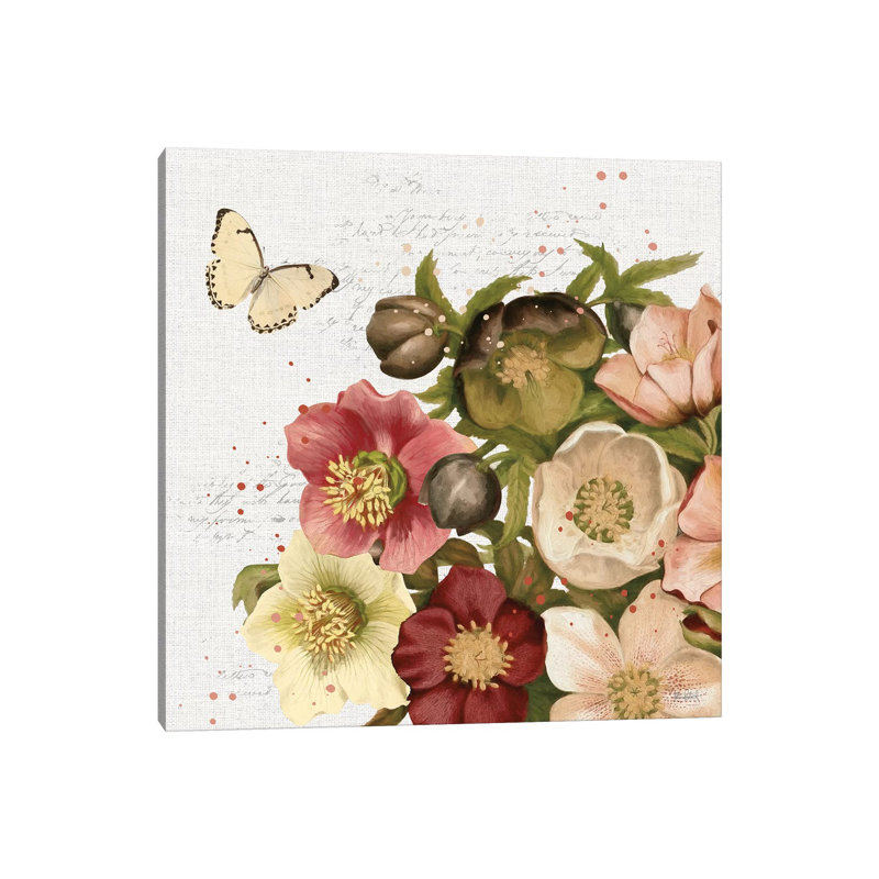 Vintage Petals II 1 Piece Wrapped Canvas Painting, 45.72 cm H x 45.72 cm W x 1.91 cm D