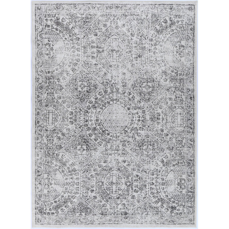 Tapis oriental gris, Rectangle 5 pi 2 po x 7 pi 6 po