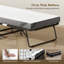 HOMCOM Folding Bed with 10cm Mattress Portable Foldable Guest Bed on Wheels