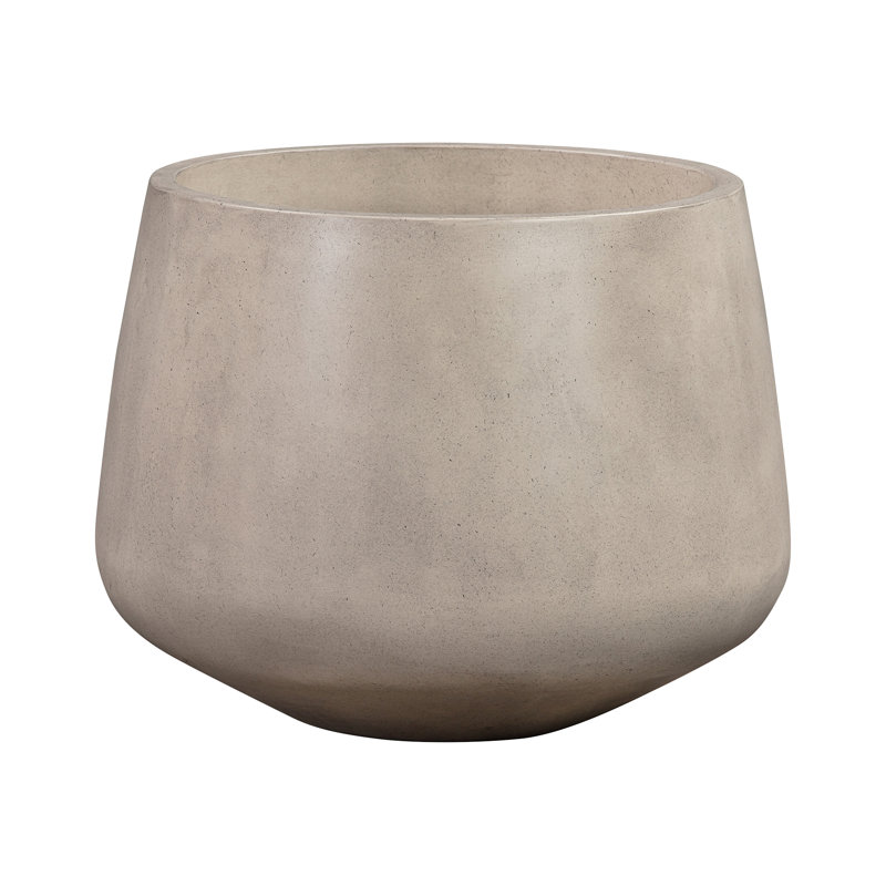Pot de fleurs en béton, Blanc, H 8 po x l 10 po x P 10 po