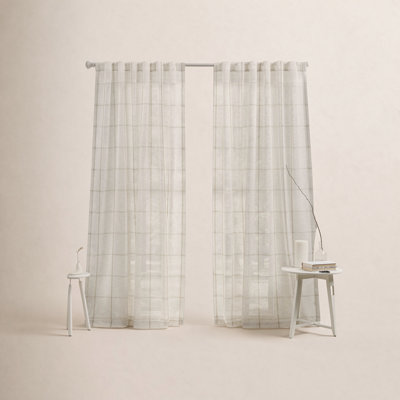 Lauren Ralph Lauren Rubin Sheer Back Tab/Rod Pocket Curtain Panel