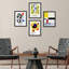 Alexander Calder Mondrian Expositions, reproduction d'art encadrée sur papier, 4 pièces-93012344-93012347