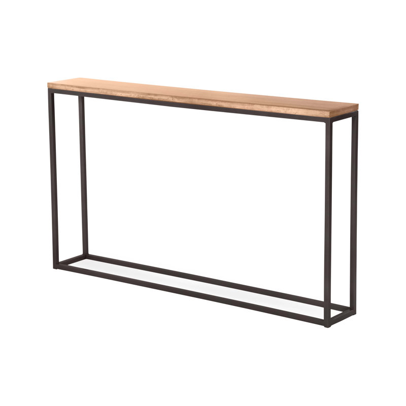 Chaplin 54'' W Solid Wood Console Table, Charcoal, Clear Coat