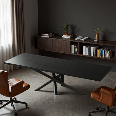 Solid wood conference table, office reception long