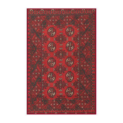 Tapis rouge à motif sud-ouest
