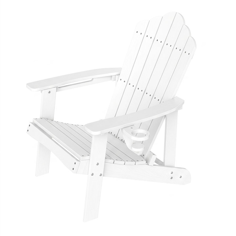 Chaise Adirondack en plastique Ottosen, Blanc